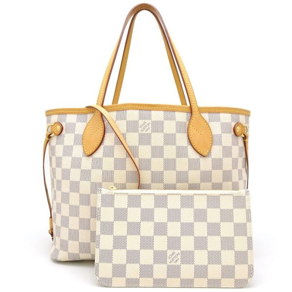 1 Louis Vuitton Damier Azur Neverfull PM Shoulder Bag