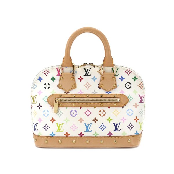 1 Louis Vuitton Monogram Multicolor Alma HandBag White