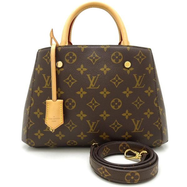 1 Louis Vuitton Monogram Montaigne BB 2Way Bag Brown