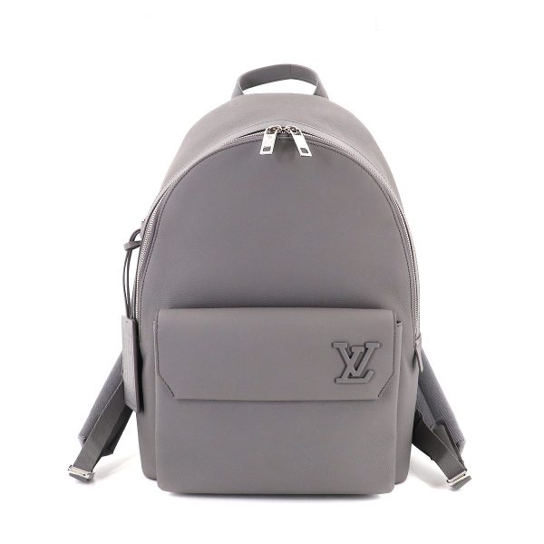 1 Louis Vuitton Aerogram Takeoff Backpack Rucksack Leather Gray