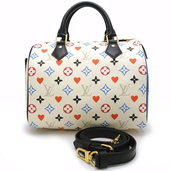 1 Louis Vuitton Speedy Bandouliere Game On Shoulder Bag White