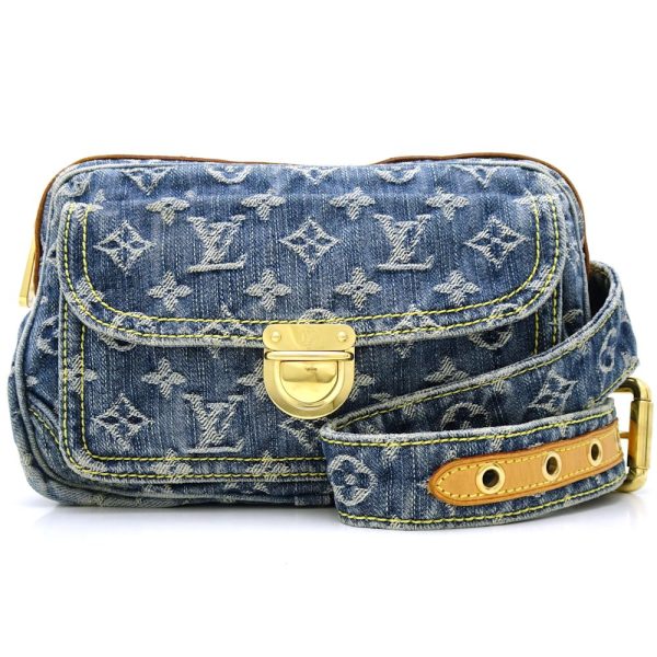 1 Louis Vuitton Monogram Denim Bum Bag Body Bag Blue