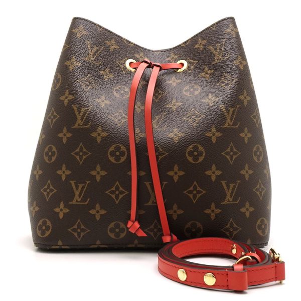 1 Louis Vuitton NeoNoe Monogram Coquelicot Shoulder Bag Red