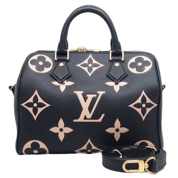 1 Louis Vuitton Speedy Bandouliere 25 Mini Boston Bag Monogram Black