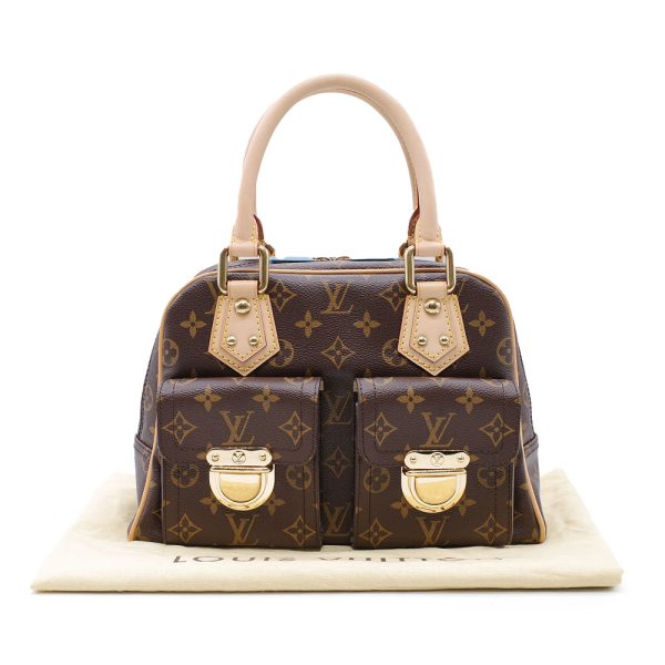 1 Louis Vuitton Manhattan PM Handbag Brown Monogram