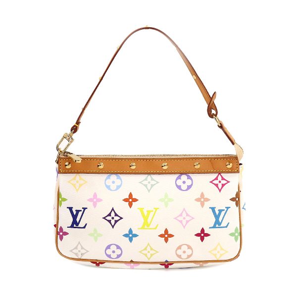 1 Louis Vuitton Monogram Multicolor Pochette Accessoires Hand Bag Bron