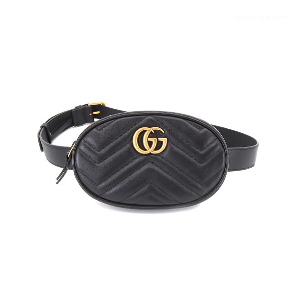 1 Gucci GG Marmont Belt Bag Waist Pouch Leather Black