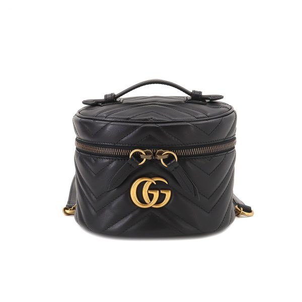 1 Gucci GG Marmont Mini Backpack Rucksack Leather Black