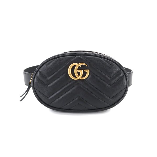 1 Gucci GG Marmont Belt Bag Waist Pouch Leather Black