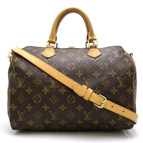 1 Louis Vuitton Monogram Speedy Bandouliere 30 Brown