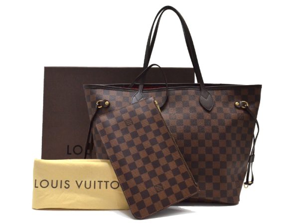 1 Louis Vuitton Neverfull MM Bag Tote Bag Damier Ebene