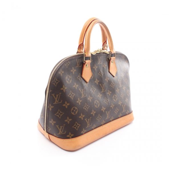 1 Louis Vuitton Alma PM Monogram Handbag Leather Brown