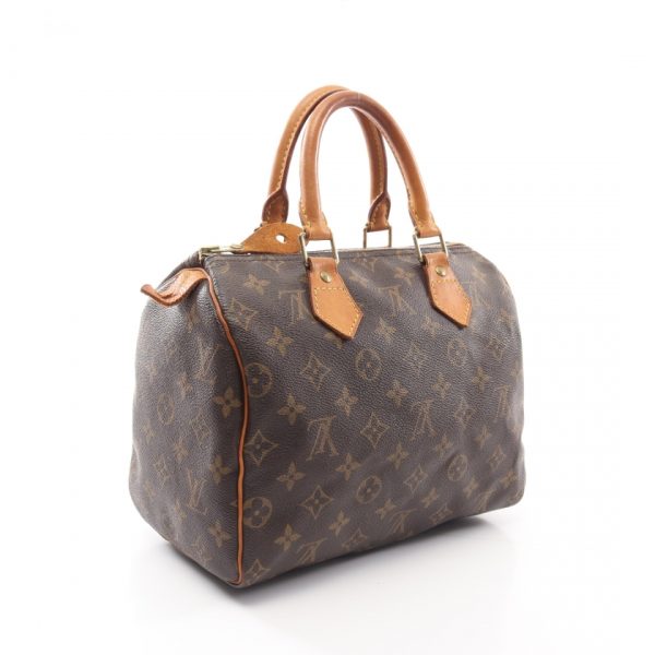 1 Louis Vuitton Speedy 25 Monogram Handbag Leather Brown