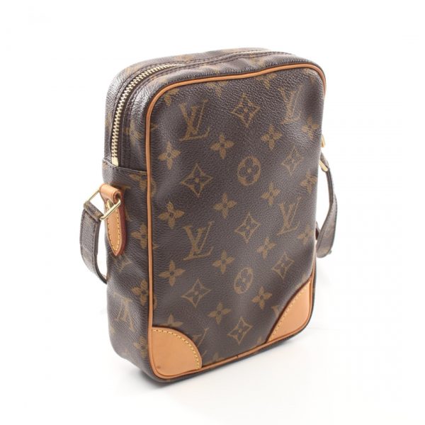 1 Louis Vuitton Danube Monogram Shoulder Bag Leather Brown