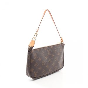 1 Louis Vuitton Pochette Twin PM Shoulder Bag Monogram Canvas Brown