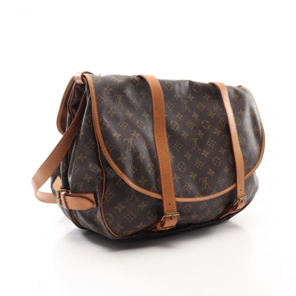 1 Louis Vuitton Saumur 43 Monogram Shoulder Bag Brown