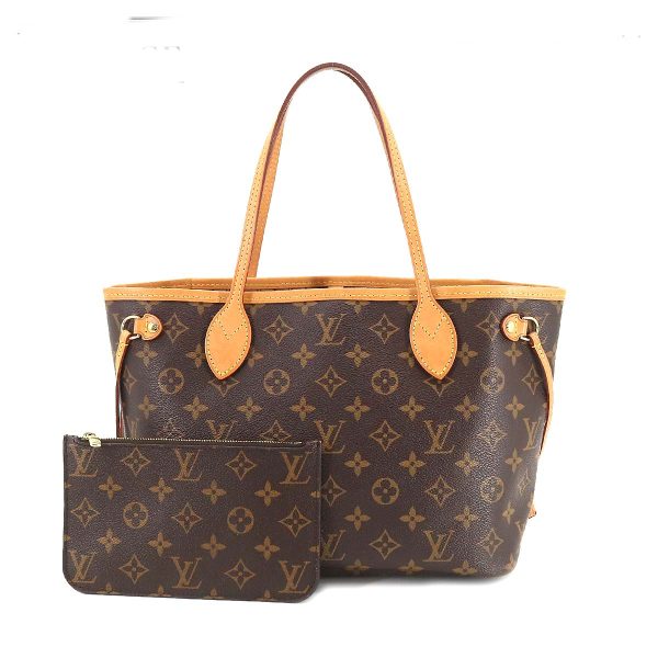 1 Louis Vuitton Monogram Neverfull PM Tote Bag Brown