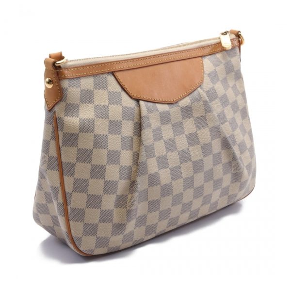 1 Louis Vuitton Siracusa PM Damier Azur Shoulder Bag White