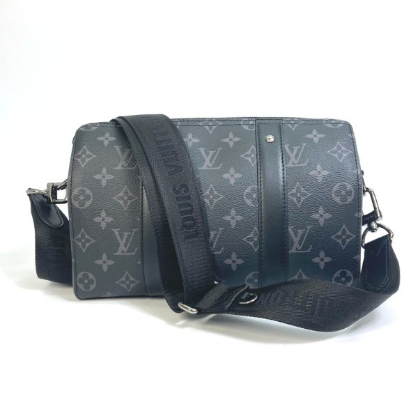 1 Louis Vuitton Monogram Eclipse City Keepall Crossbody Black