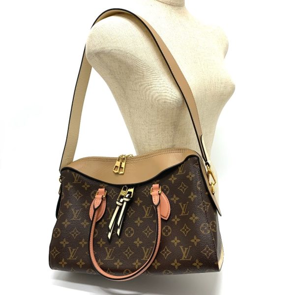 1 Louis Vuitton Monogram Tuileries Handbag Tote Bag Brown