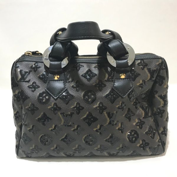 1 Louis Vuitton Bubble Eclipse Speedy 30 Shoulder Bag Noir Black