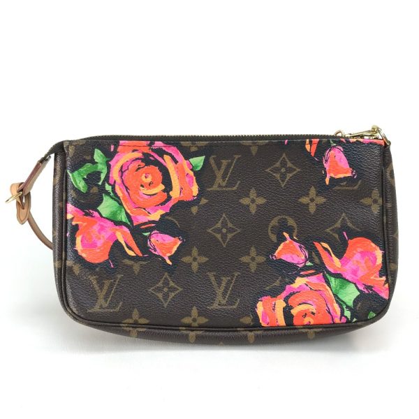 1 Louis Vuitton Monogram Rose Pochette Accessoire Bag Brown