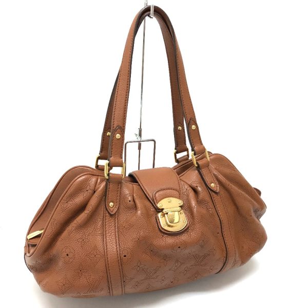 1 Louis Vuitton Mahina Runner PM Shoulder Bag Cognac