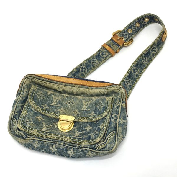 1 Louis Vuitton Monogram Bum Bag Body Bag Denim Blue