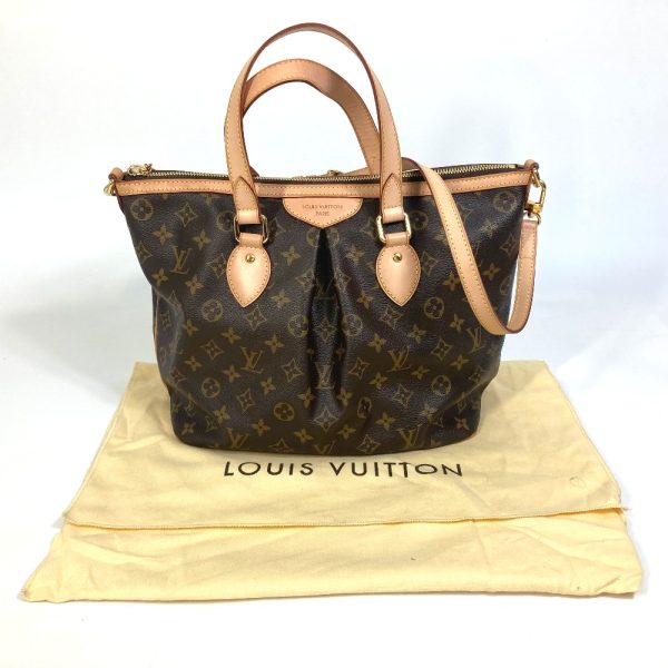 1 Louis Vuitton Monogram Palermo PM Shoulder Bag Tote Bag Brown