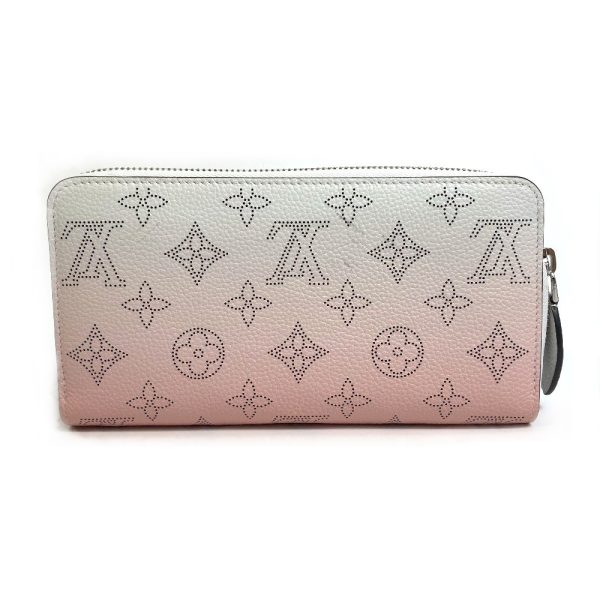 1 Louis Vuitton Monogram Mahina Gradation Zippy Wallet Pink White