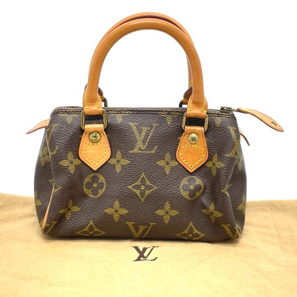 1 Louis Vuitton Monogram Mini Speedy Bag Pouch Handbag Brown