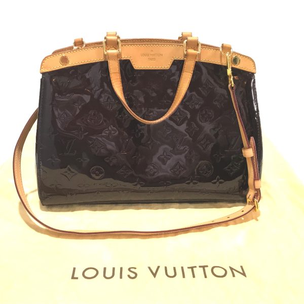 1 Louis Vuitton Monogram Vernis Blair MM Handbag Purple Tail Donburu