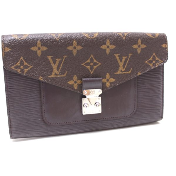 1 Louis Vuitton Monogram Epi Portefeuille Marie Rose Long Wallet Brown