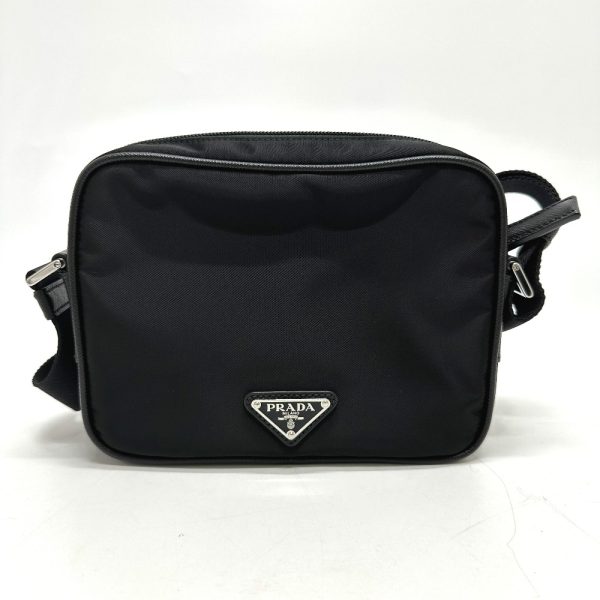 1 Prada Triangle Shoulder Bag Nylon Black