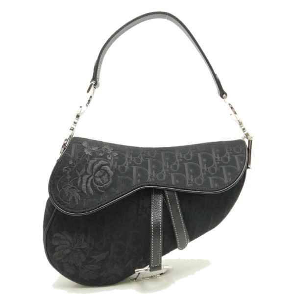 1 Christian Dior Trotter Saddle Bag Black