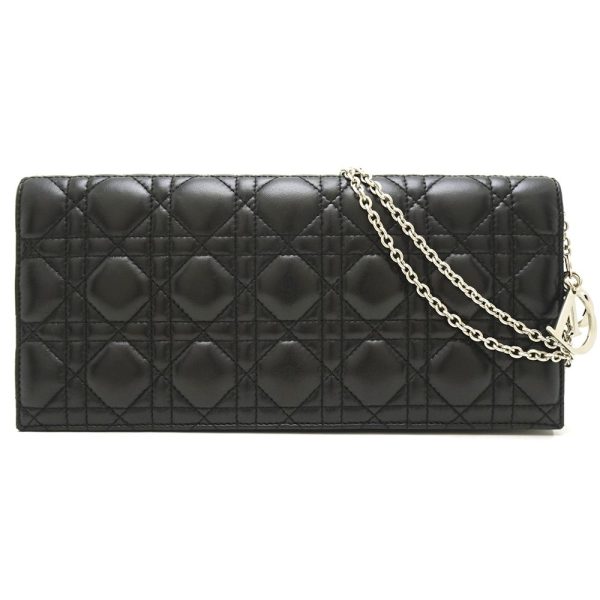 1 Christian Dior Chain Shoulder Bag Crossbody Cannage Black