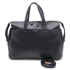 1 Balenciaga Blue Small Cabas Tote Bag Natural Black