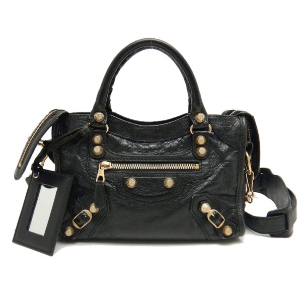 1 Balenciaga Giant Mini City Handbag 2way Lambskin Black