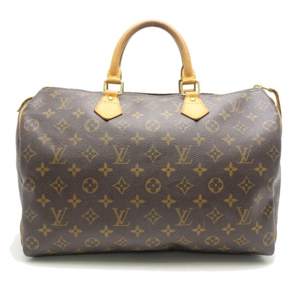 1 Louis Vuitton Monogram Speedy 35 Brown Boston Bag