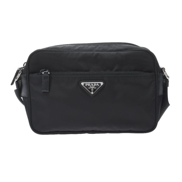 1 Prada Hardware Nylon Shoulder Bag Black