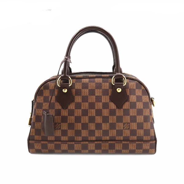 1 Louis Vuitton Damier Duomo Hand Bag Ebene Gold Metal Fittings