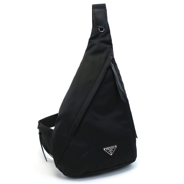 1 Prada Body Bag Brand Leather Triangle Logo Nero Black