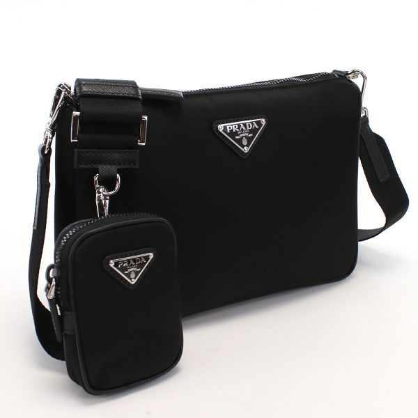 1 Prada Shoulder Bag Triangle Black