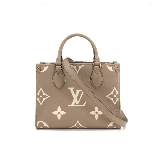 1 Louis Vuitton Bicolor Monogram Emplant Onthego PM 2 Way Tote Shoulder Bag Tourtrail Claim