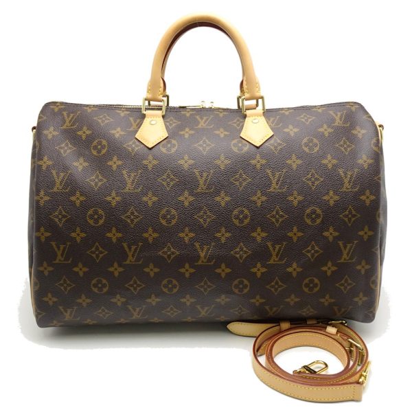 1 Louis Vuitton Monogram Speedy Bandouliere 40 Brown Boston Bag