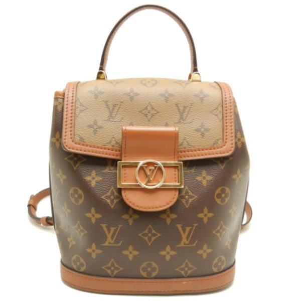 1 Louis Vuitton Monogram Reverse Dauphine Backpack Brown