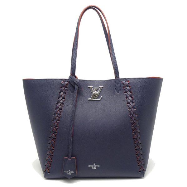 1 Louis Vuitton LockMe Tote Calf Marine Rouge