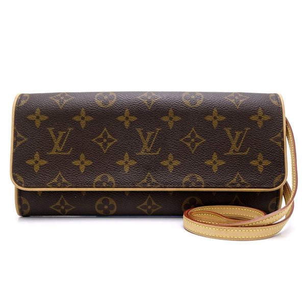 1 Louis Vuitton Monogram Pochette Twin GM Brown 2WAY Bag