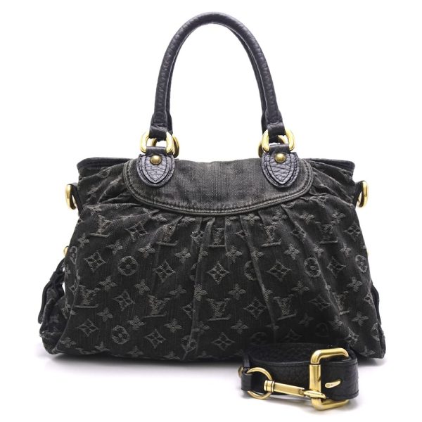 1 Louis Vuitton Monogram Denim Neo Cabby MM Noir 2WAY Black