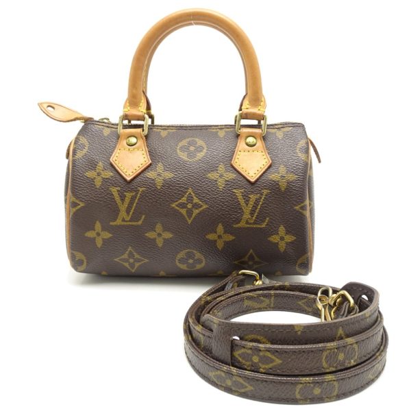 1 Louis Vuitton Monogram Mini Speedy Brown Mini Bag Pouch